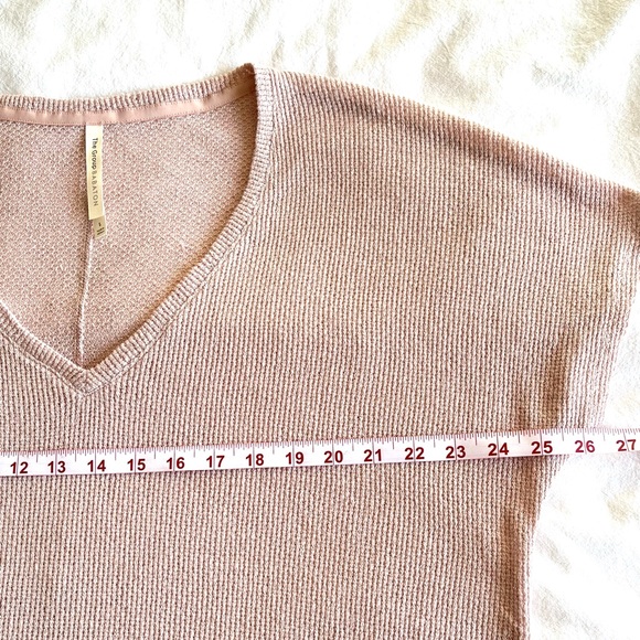 The Group by Babaton Aritzia Mauve Pink Relaxed V-Neck Knit Sweater Oversized, S - Picture 7 of 10